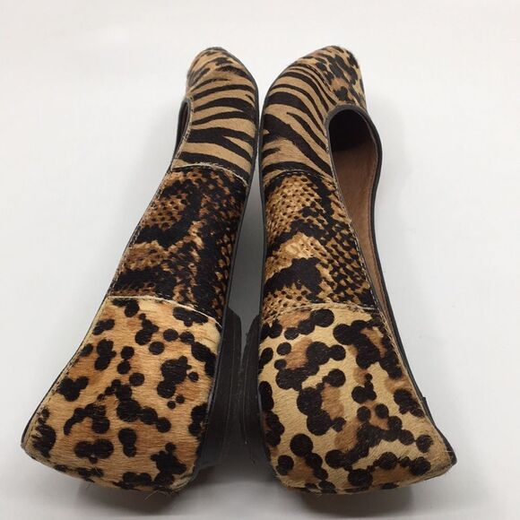 Corso Como Animal Print Pony Hair Hair on Hide Pointy Ballet Flats Size 7M - Picture 10 of 16